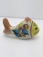 Vgt Ken Edward’s Signed Mexico Tonala Fish Figurine Hand Painted  Clay Pottery picture