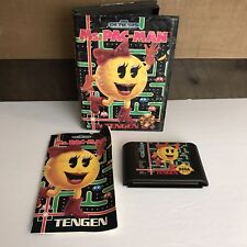 Ms. Pac-Man (Sega Genesis, 1982) Video Game Cartridge And Box Euc picture