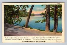 Lake Village AR-Arkansas, Scenic Greetings Lake Chicot, Vintage Postcard picture