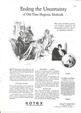 1929 KOTEX Vintage Print Ad Ending the Uncertainty of Old Time Hygienic Methods picture
