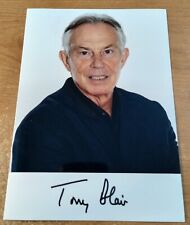 Tony Blair - Prime Minister Of England - Promo Signed Autograph Color Photograph picture