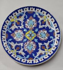Vintage Turkish Ege Cini Kutahya Art Pottery Hanging Plate Hand Painted 7