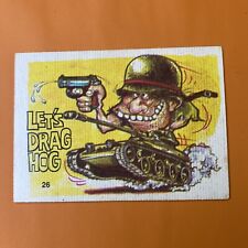 ODD RODS Donruss Sticker Card #26 Lets Drag Hog 1969-1973 Vintage Hot Rod RARE picture