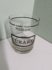Curare Signed Houze Name Your Poison Lowball Bar Glass Cocktail Liquor RARE picture