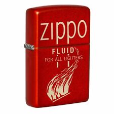 Zippo Zippo Retro Design Metallic Red Windproof Pocket Lighter, 49586 picture