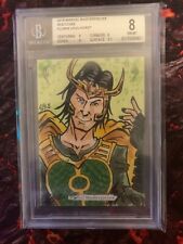 1/1 BGS 8 2018 Marvel Masterpieces Loki Sketch Card by Floris Hoolhorst (1 of 1) picture