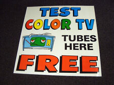 Circa 1960s Color TV Test Tubes Sign – LARGE picture