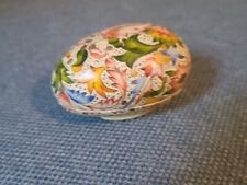 Vintage Fetco India Kashmir Hand Made Trinket Box Egg Shaped Papier-mâché picture