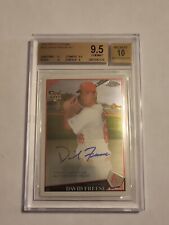 2009 Topps Chrome BGS 9.5 10 David Freese RC AUTO autograph picture