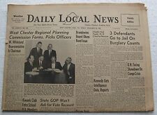 Nov 18 1960 West Chester-Paoli PA Newspaper JFK-Communist, Girl Scouts, Congo +  picture