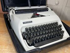 Triumph Gabriele 10 Portable Typewriter Working w German Symbols & New Ink/Case picture