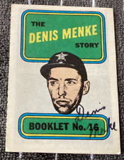 DENIS MENKE Personally Autographed Signed 1970 TOPPS Booklet Card #16 FreeShip picture