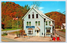 Postcard South Pomfret Vermont Mobile Gas Pumps Teago General Store Ski Area A12 picture