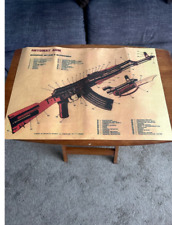 Color Poster Soviet Russian USSR AK47 AKM 7.62x39 Kalashnikov Rifle MADE IN USA picture