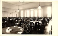 VTG Postcard- An empty dining hall. Early 1900s RPPC picture