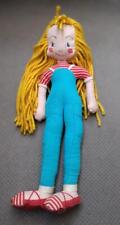 Merrythought Cloth Girl Doll European Vintage Blonde Hair Retro Very Rare Used picture