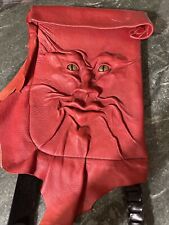 Grichels, Shoulder Purse, All Leather, Long Straps, Fabulous Red color Signed picture