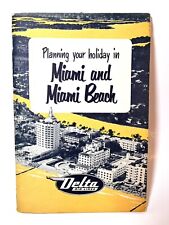 1953 MIAMI BEACH FL Delta Air Lines Vacation Planner ~ 64 Page Booklet Guide picture