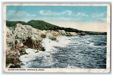 1919 Shore Cliff Mountain Water Waves Magnolia Massachusetts MA Vintage Postcard picture