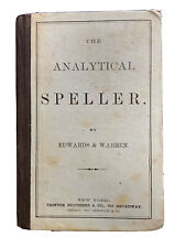 1871 antique hardcover school book The Analytical Speller small size 4 x 6 picture