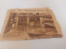 Antique 1936 April 1, Pittsburgh Press Newspaper, The Great Flood, Johnston, PA  picture