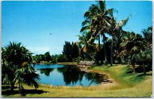 VINTAGE POSTCARD VIEW OF FAIRCHILD TROPICAL GARDEN AT MIAMI FLORIDA MAILED 1957 picture