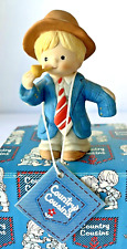 Country Cousins Scooter Dressing Up in Dad's Clothes Porcelain Figurine 1984 picture