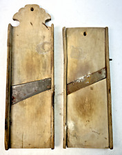 Antique Wooden Mandolin Vegetable Slicers - Lot of 2 picture