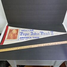 Vintage Pope John Paul the 2nd American tour felt Pennant October 1979 12