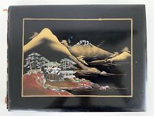Vintage Ca.1940's Japanese Lacquer Mother of Pearl Album with Photos & Postcards picture