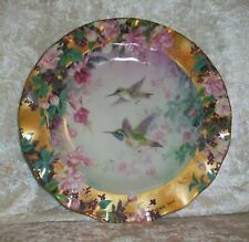 Vintage 1999 Lena Liu Delicate Treasures #4 Grandeur Porcelain Hummingbird Plate picture