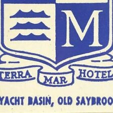 Scarce 1950's-60's Full Matchbook - Terra Mar Hotel - Old Saybrook, CT picture