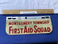 1960's License Plate Montgomery Township First Aid Squad PA Ambulance Fire Dept picture