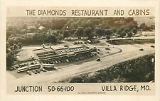 Postcard RPPC Missouri Villa Ridge Diamonds Resort Cabins Birdseye 23-12858 picture