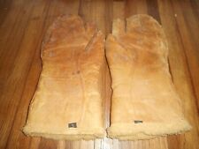 Vintage Large Dubow US ARMY AIR FORCE WWII PILOT BOMBER GUNNER LEATHER GLOVES picture