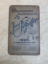 Vintage Photography Advertising Business Card   Josef Felhoffer    Wien, Austria picture