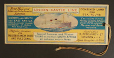Union Castle Line Standard Bank of South Africa Advertising Bookmark c. 1930 picture