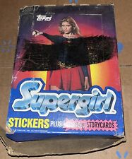 1984 Topps Supergirl Trading Sticker Storycards Box w/ 34 Sealed Packs 2 Open picture