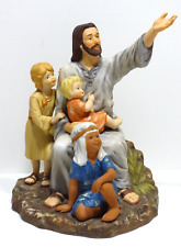Homco Masterpiece Porcelain Vtg 1989 Jesus With Children 