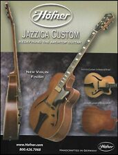 Hofner Jazzica Custom New Violin Finish guitar ad 8 x 11 advertisement print picture
