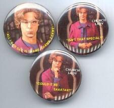 SATURDAY NIGHT LIVE Dana Carvey as the Church Lady 3 Pinback Buttons Pin Badges picture