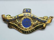 NEW 14K 1812 Ex-State President California Pin Hamilton Insignia 1.75