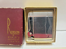Vintage Working Ronson ADONIS Silver Tone Lighter, Orig. Box   6771/24 picture