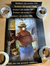 5 Smokey Bear Posters Smokeys 5 Rules Fire Prevention English Spanish 2 Sided 16 picture
