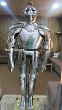 Suit Of Full Body Armour Medieval Knight With Stand Steel Antique Reenactment picture