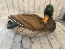 RARE LIFE SIZE Vintage Hand Painted Resin Duck Decoy  14x8 picture