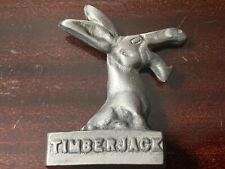 Timberjack Smaller Donkey Statue 2 3/4 inches Solid Metal Silver Well Made picture