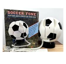 Vintage Soccer Fone Phone Novelty Telephone Football Add a Pic Corded Landline picture