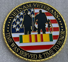 * VIETNAM VETERANS *NEVER FORGET* Challenge Coin Comes In Clear Airtight Capsule picture