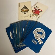 Vintage 1969 Detroit Lions RCI Playing Cards Complete Deck Made in USA Euchre picture